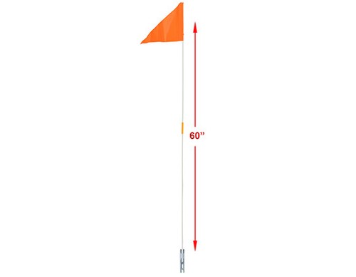 Safety flag orange - 60", long